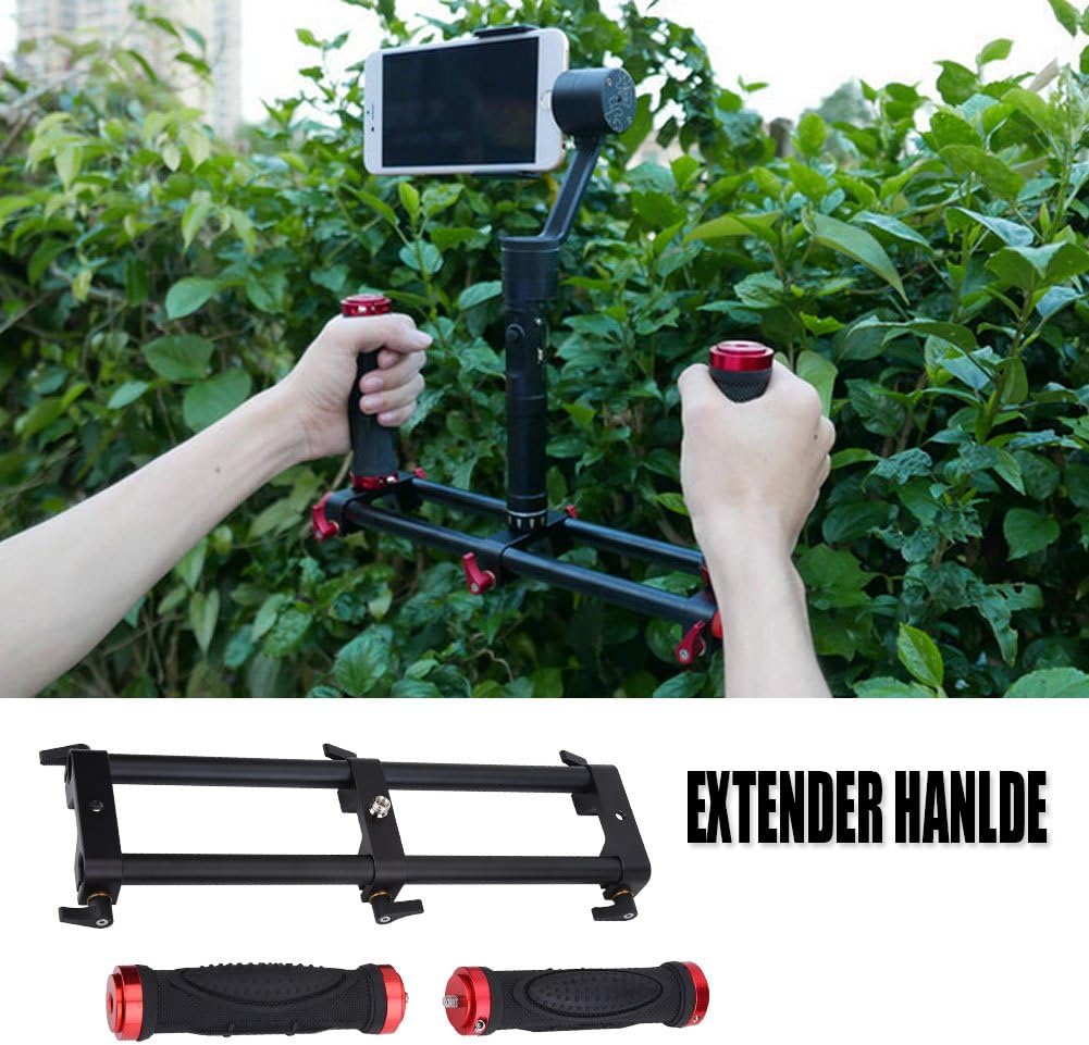 VBESTLIFE Kamera Dual Grip,Extender Griff Gimbal Stabilizer Rig Zubehör für Zhiyun Feiyu