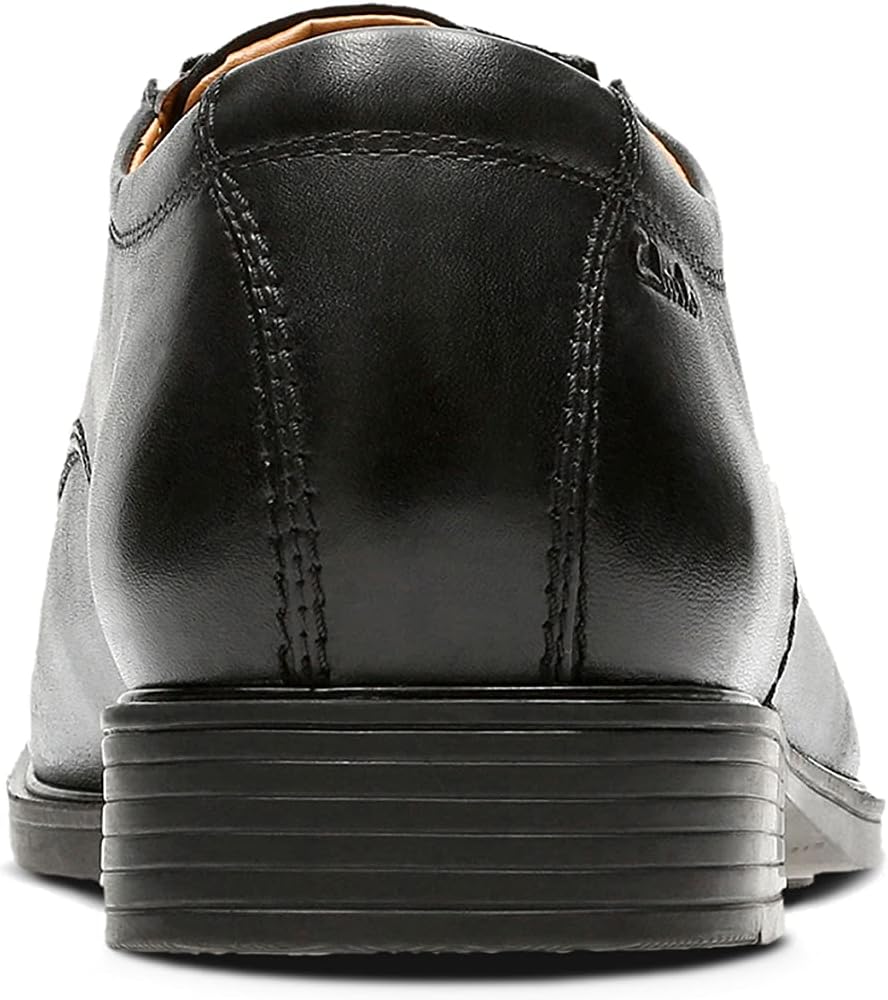 Clarks Herren Tilden Cap Derbys 39.5 EU Schwarzes Leder, 39.5 EU Schwarzes Leder