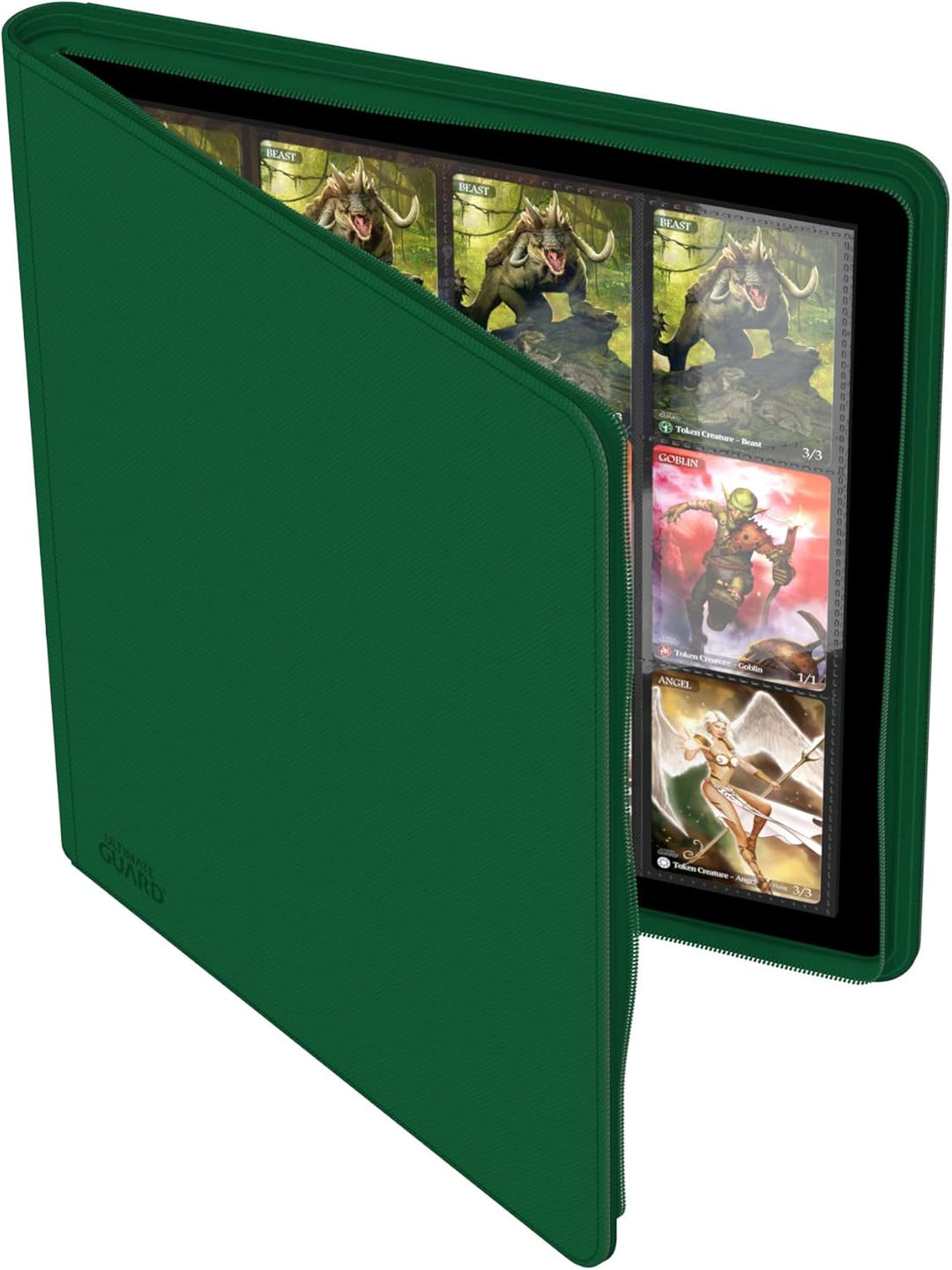 Ultimate Guard UGD010469-12 Pocket QuadRow ZipFolio XenoSkin, grün, Grün