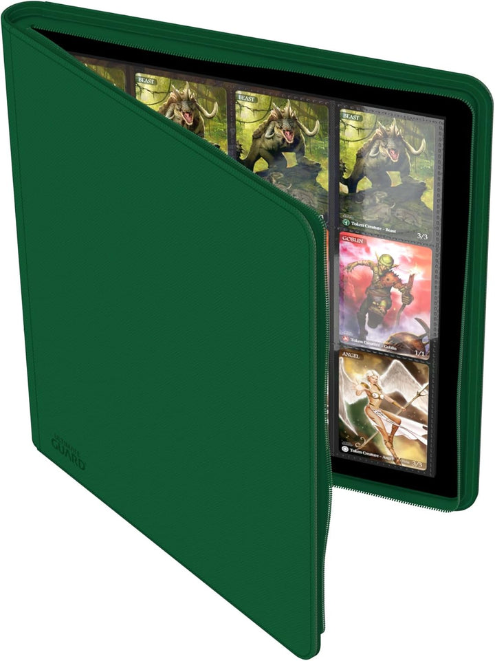 Ultimate Guard UGD010469-12 Pocket QuadRow ZipFolio XenoSkin, grün, Grün