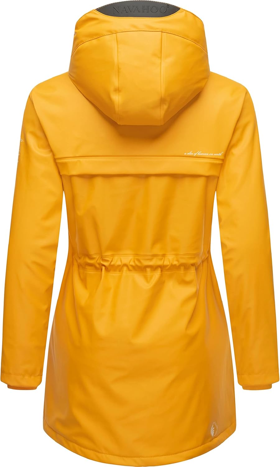 Navahoo Damen Übergangsjacke Regenmantel wasserdicht lang warm gefüttert mit Kapuze Rainy Forest XS-