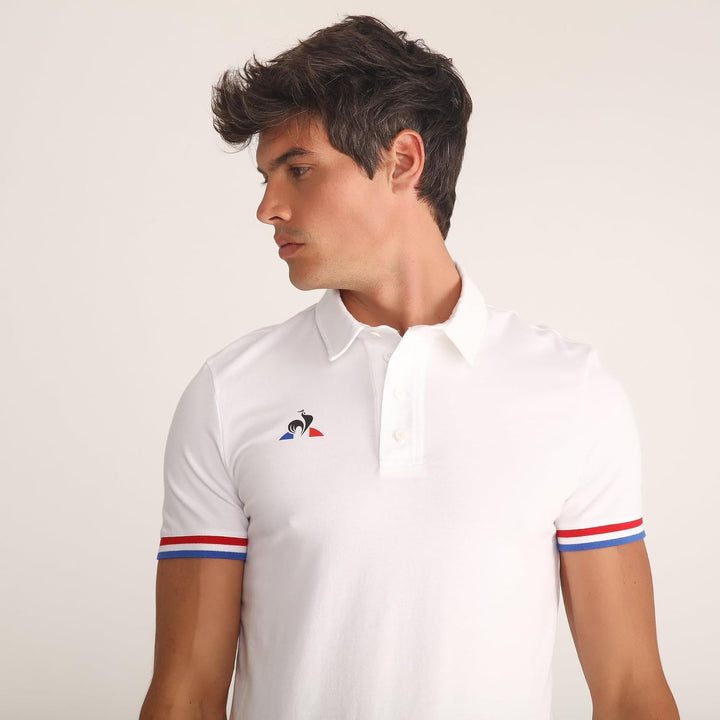 Le Coq Sportif Herren Polo Ss Presentation Tri N°1 M 4XL New Optical White, 4XL New Optical White