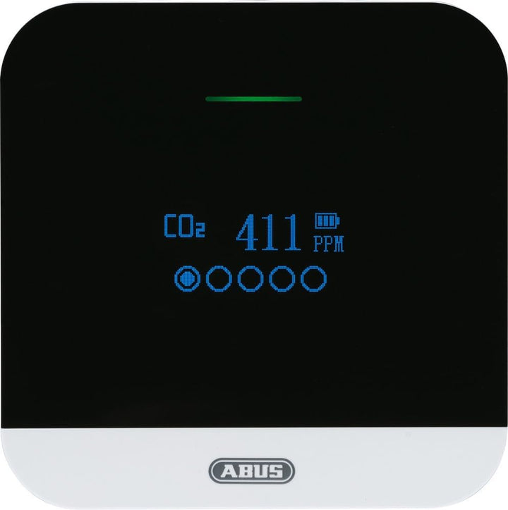 ABUS CO2-Melder - CO2WM110 AirSecure - Messgerät für Luftqualität, Luftfeuchtigkeit und Temperatur i