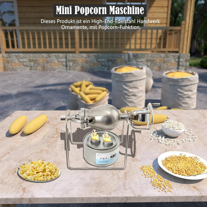 LALABU Hochdruck-Popcornmaschine,100ml Hand-Popcorn-Maschine, Edelstahl-Popcorn-Kanone, Mini Hochdru