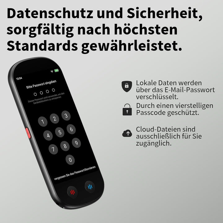 Note AI Digitales Diktiergerät mit Playback,80GB aufnahmegerät Unterstützt kostenlose Online-Transkr