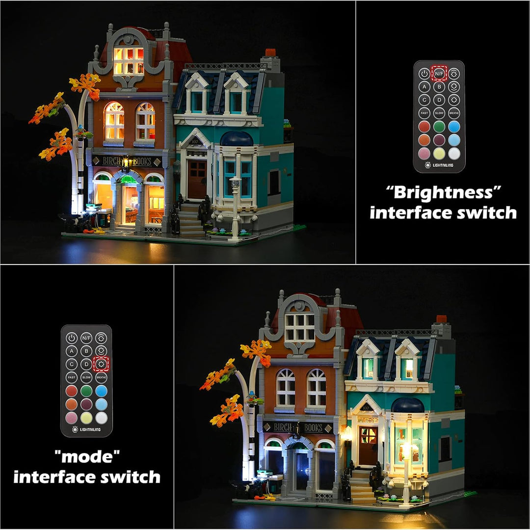 LIGHTAILING Licht-Set Kompatibel Mit Lego 10270 Creator Expert Bookshop Bausteinen Modell：Fernbedien