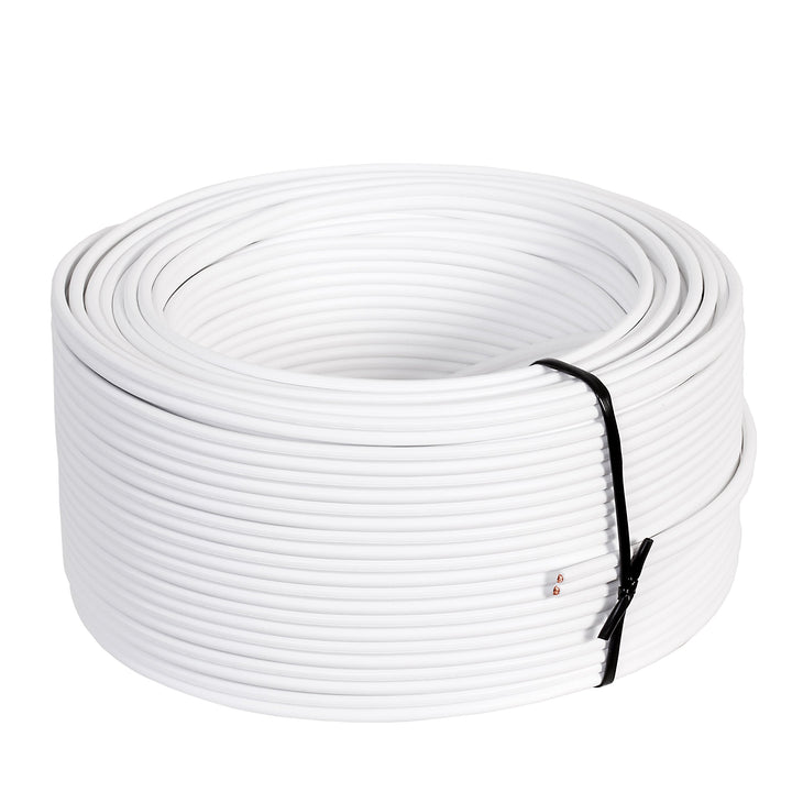 Misterhifi 10 m Lautsprecherkabel 2 x 2,5 mm², Litze: 2 x 78 x 0,2 mm, weiss isoliert, 99,99% OFC Ku