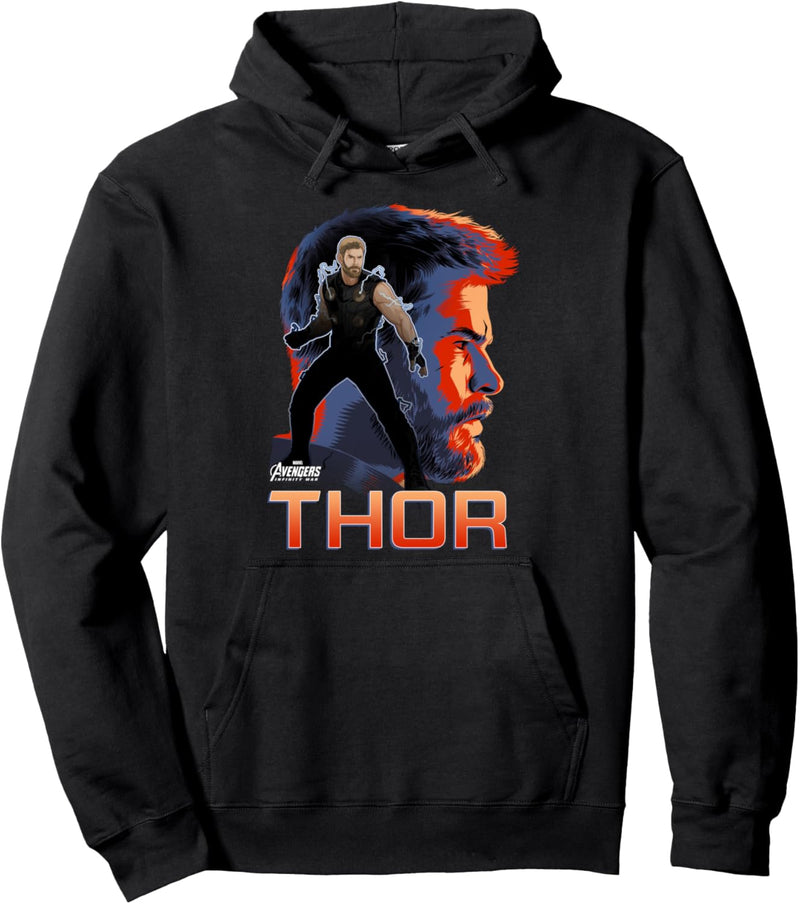 Marvel Infinity War Thor Big Head Profile Pullover Hoodie