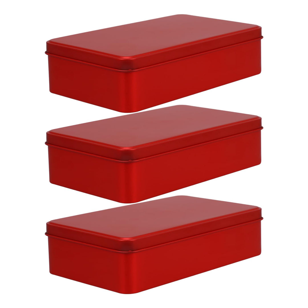 3 Stück Keksdose Rechteckige Metalldose Mit Deckel 19X12X1.7 Zoll Aufbewahrungsbox FüR SüssIgkeiten