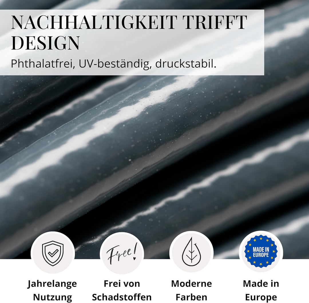 Livlig53 Gartenschlauch 1/2 Zoll, 20m: Wasserschlauch Made in Germany, Recycling-Material, formstabi