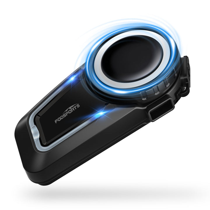 Fodsports FX7 Motorrad Headset V5.4, Bluetooth Mesh Intercom für bis zu 10 Motorräder, Dual-Chip für