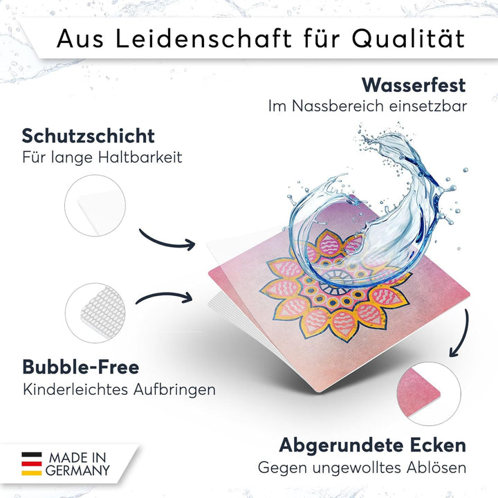 CREATISTO Klebefliesen Stickerfliesen Fliesenfolie - Klebefolie Aufkleber für Wand-Fliesen I Klebefl