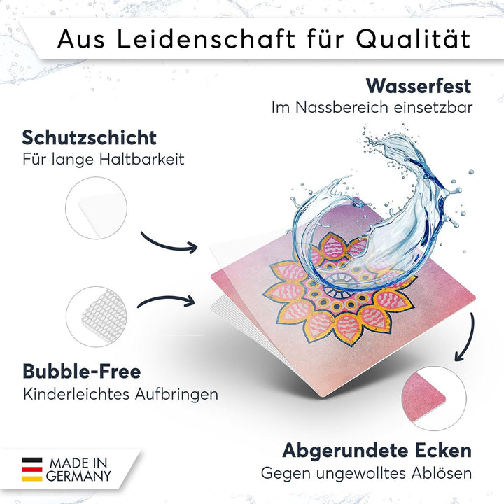 Traditionelle Fliesen-Aufkleber I Fliesenfolie - Sticker Klebefolie für Küche u. Badfliesen I selbst