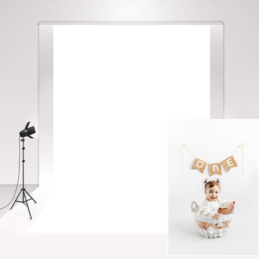 Kate Photography Hintergrund Chroma Key Weiss 1,5x2,2m/5x7ft Magazinaufnahme Collapsible Background