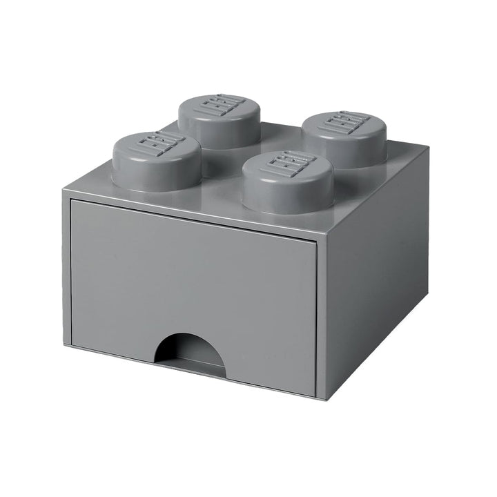 Room Copenhagen Lego Schublade 4 Noppen, 1 Fach, stapelbare Box, 4,7 l, Dunkegrau, 199-Dark Stone Gr