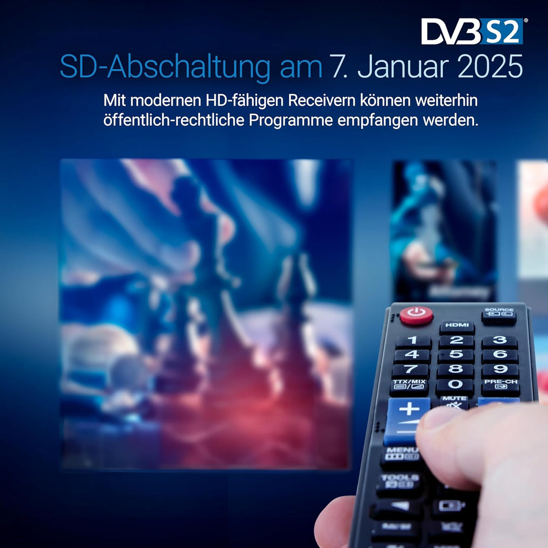 Humax Digital HD Fox Digitaler HD Satellitenreceiver 1080P Digital HDTV Sat-Receiver mit 12V Netztei