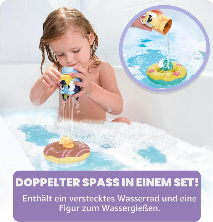 Tomy Toomies Badespielzeug Bluey und Bingo im Schwimmring, 2 Stück | Bluey und Bingo in Schwimmringe