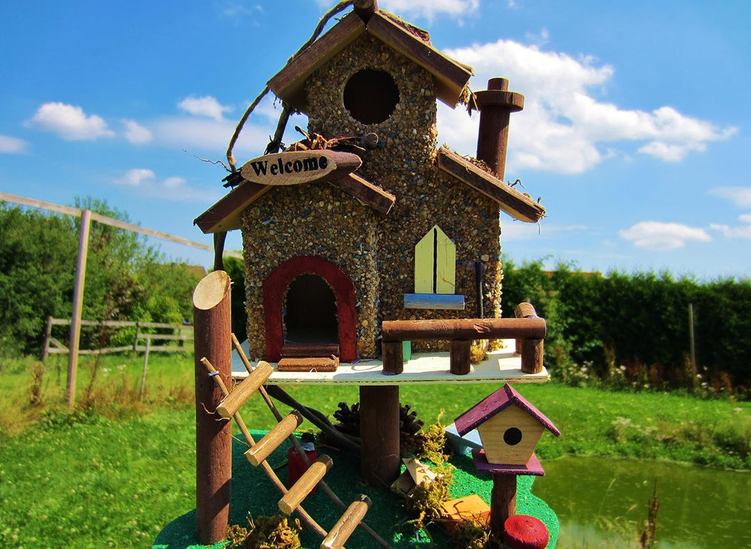 Vogelhaus ``Pfadfinder`` Vogelhaus zum Aufhängen, für Singvögel wie Spatzen, Meisen, Handarbeit aus