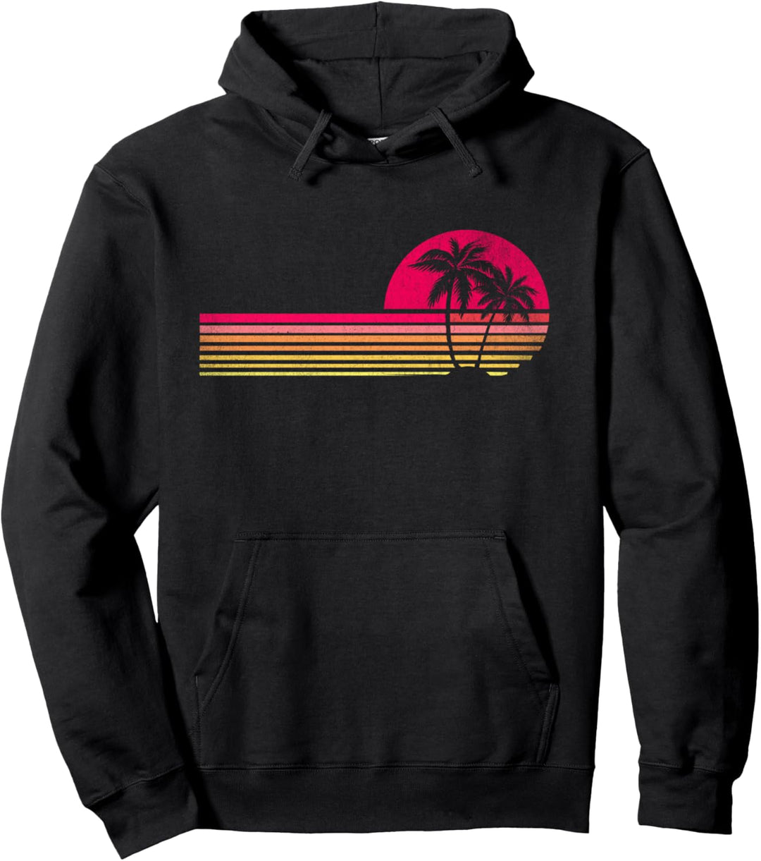 Fantastischer Retro-Sonnenaufgang Pullover Hoodie