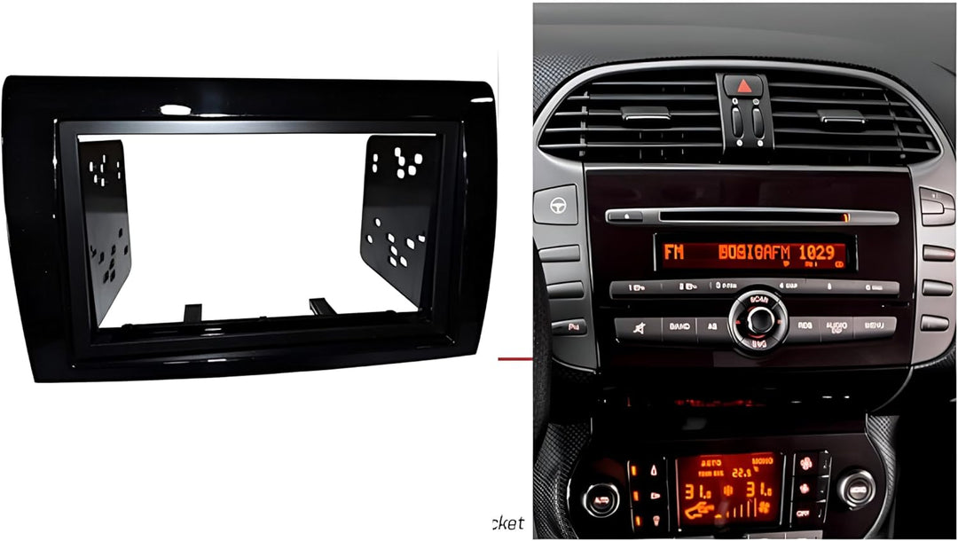 Sound way - 2 DIN Radio Blende Einbau Rahmen Adapter Einbauset kompatibel mit FIAT Bravo 2007-2016 -