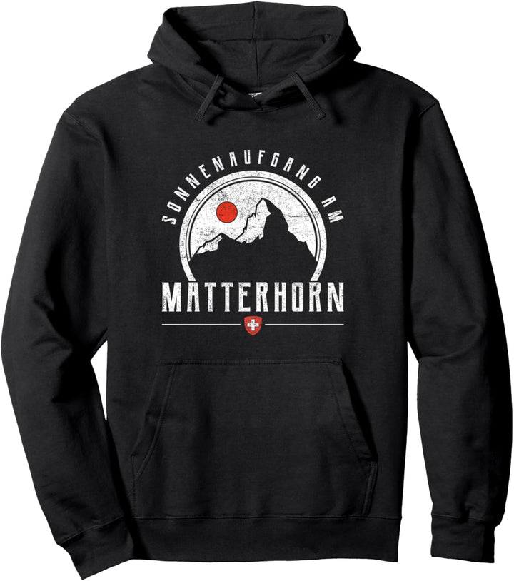 Matterhorn Schweiz Berge Geschenk Bergsteigen Wandern Pullover Hoodie