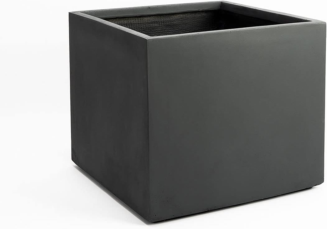 Pflanzwerk® Pflanzkübel Cube Anthrazit 23x23x23cm *Frostbeständiger Blumenkübel* *UV-Schutz* *Qualit