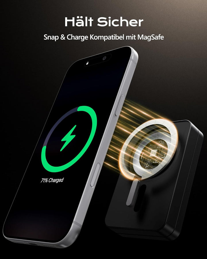 KU XIU K1ULTRA 10000mAh Powerbank für Apple Watch, Qi2.2 25W Power Bank für Magsafe, 3 in 1 Magnetis