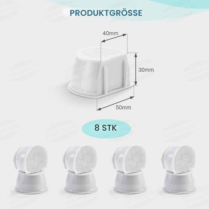 Ersatzfilter für PetSafe Drinkwell, 8 Pack Ersatz Aktivkohlefilter Haustier Trinkbrunnen Filter für