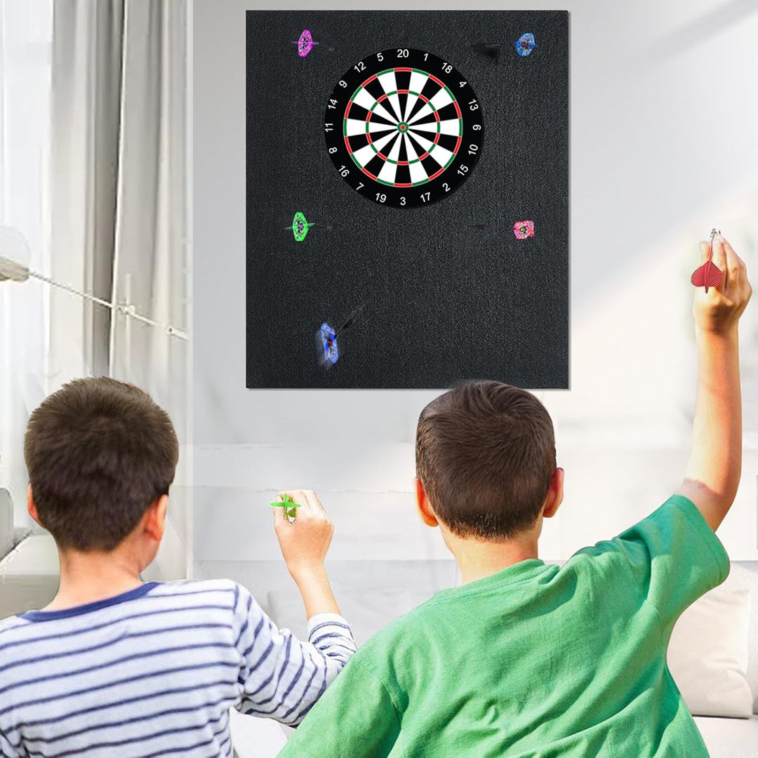 6pcs Dartboard-Wandschutz, 30 * 30 cm Filz-Dartscheibe-Wandschutz,Filz-Wandfliesen, selbstklebend, g