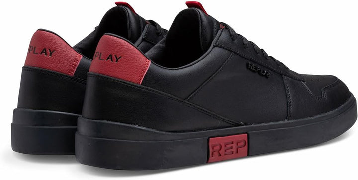 Replay Herren Gmz3p .000.c0008l Sneaker 40 EU Black Red 178, 40 EU Black Red 178