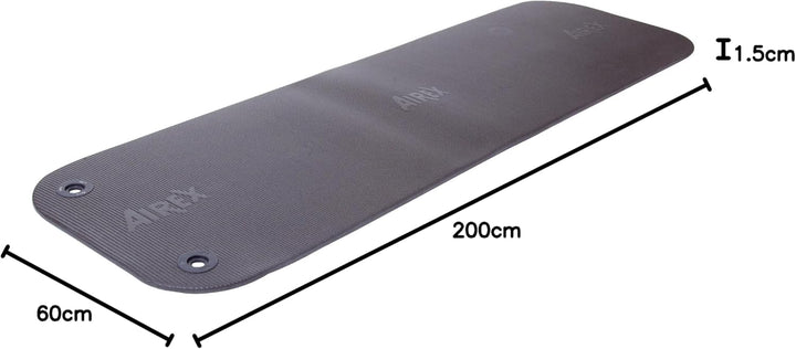 AIREX Coronella 200, Gymnastikmatte, schiefer, mit Spezial-Ösen, ca. 200 x 60 x 1,5 cm