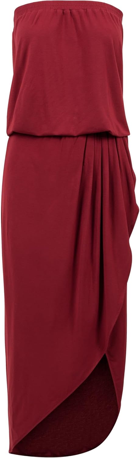 Urban Classics Damenkleid aus Viskose, sommerliches Bandeau-Kleid für Frauen mit luftigem Stoff, trä