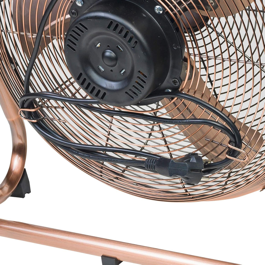 Bestron Bodenventilator im Retro-Stil, Windmaschine mit 3 Geschwindigkeitsstufen & stufenlos neigbar