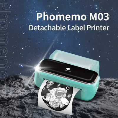 Phomemo M03 Handy Fotodrucker - Tragbarer Bluetooth Drucker, Druckgrösse 2 und 3 Zoll, Kompatibel mi