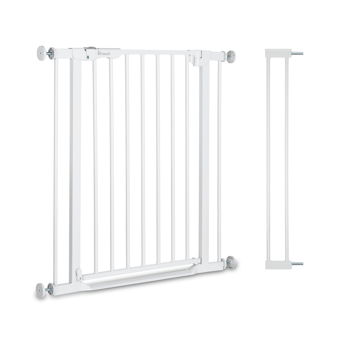 hauck Treppenschutzgitter Türschutzgitter Clear Step Autoclose 2 Set inkl. 9 cm Verlängerung für Bre