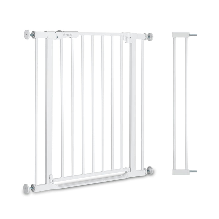 hauck Treppenschutzgitter Türschutzgitter Clear Step Autoclose 2 Set inkl. 9 cm Verlängerung für Bre