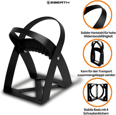 EBERTH Holzspalter Manuell, Spaltkeil, Brennholzspalter aus Stahl Grösse 24 x 26 x 40 cm, Holzspalte