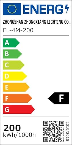 UISEBRT LED Baustrahler 200W Kaltweiss inkl. Standgestell und Netzkabel - LED Fluter Arbeitsscheinwe