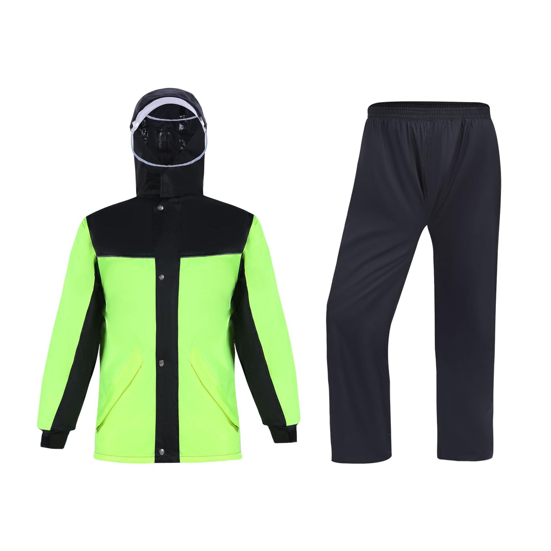 Wasserdichte Regenanzüge für Herren Outdoor Arbeit Regenjacke und Hose Unisex Regenausrüstung mit Ka