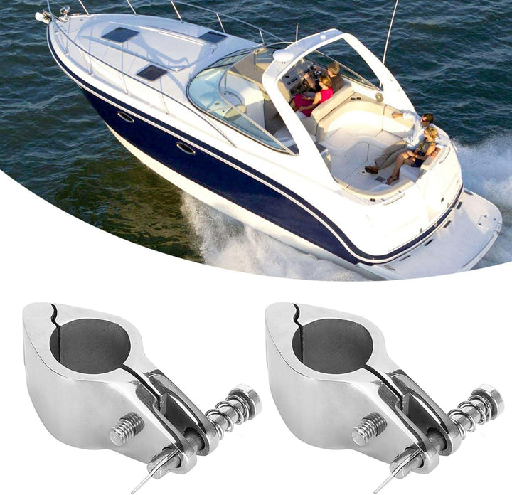 Jaw Slide Hardware Marine Jaw Slide Bimini Top Scharnierschienenhalterung 2 Stück Stahlboot klappbar