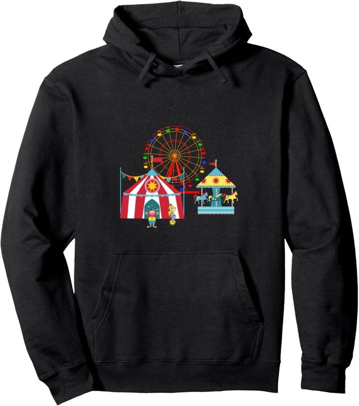 Zirkuskarneval mit Clowns Pullover Hoodie