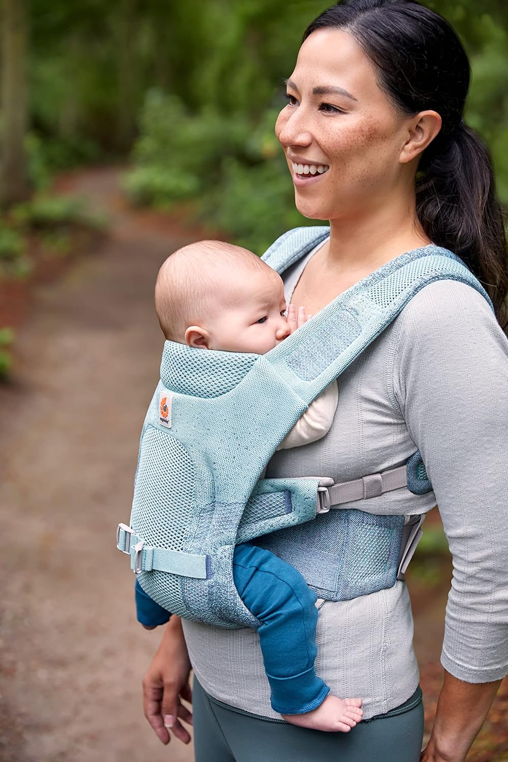 Ergobaby Aerloom Babytrage für Neugeborene bis zum Kleinkind, 3-Positionen Ergonomische Babybauchtra