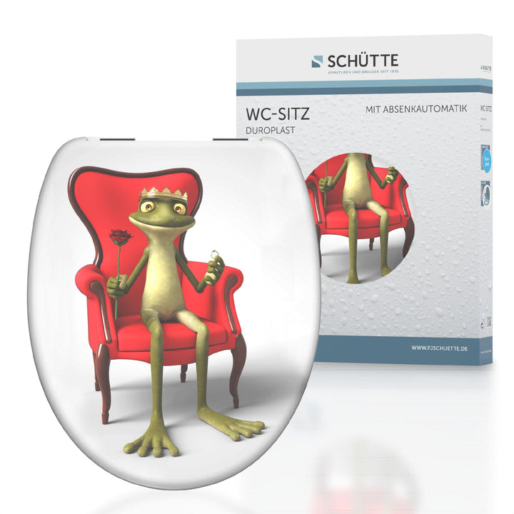 SCHÜTTE 82190 Duroplast WC-Sitz FROG KING mit Absenkautomatik,, Frog King