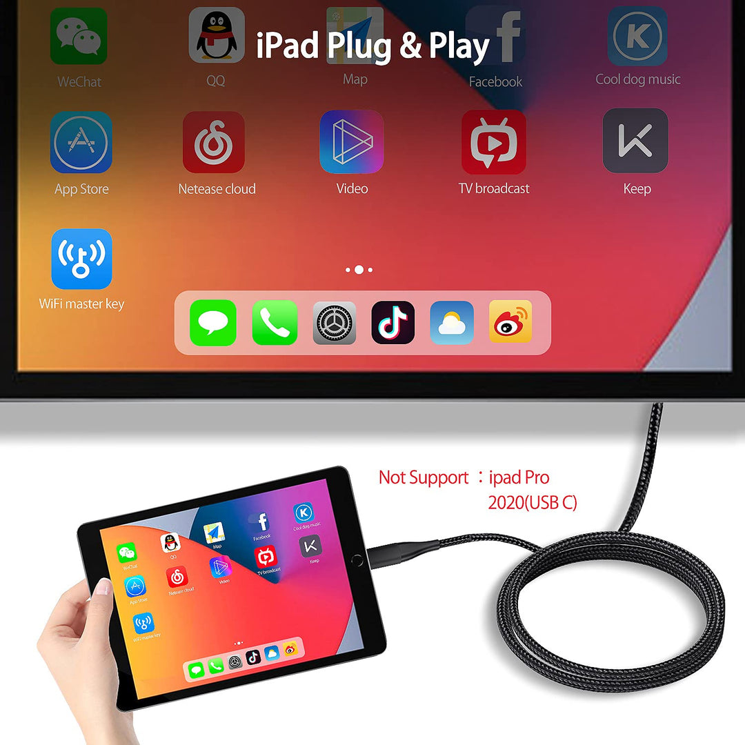 HDMI-Kabel für iPhone, HDMI-Konverterkabel 2,0 m, Phone/Pad/Pod auf TV, HDMI-Verbindungskabel, iOS 1