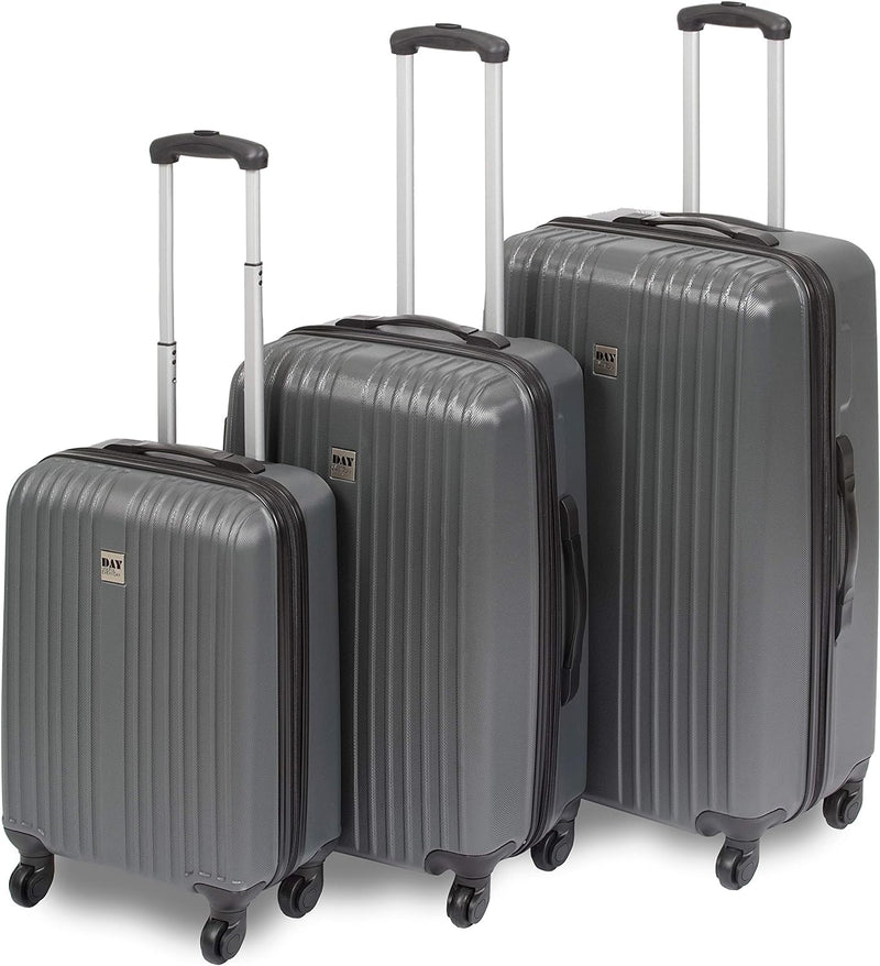 BRUBAKER 3er Set ABS Reisekoffer - Koffer Trolleys - Hartschale - M-L-XL-Set - je 4 Rollen 360° - 55