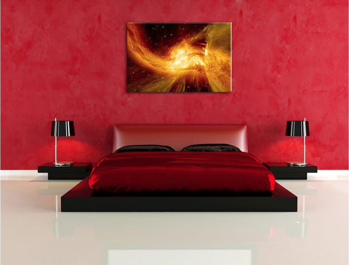 Pixxprint Sternenstaub und Gasnebel in Einer fernen Galaxie, Format: 100x70 auf Leinwand, 100x70