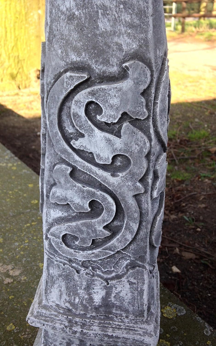Garten Deko Dekoartikel Steinfigur Obelisk Antik, massiver Steinguss, frostfest bis -30°C