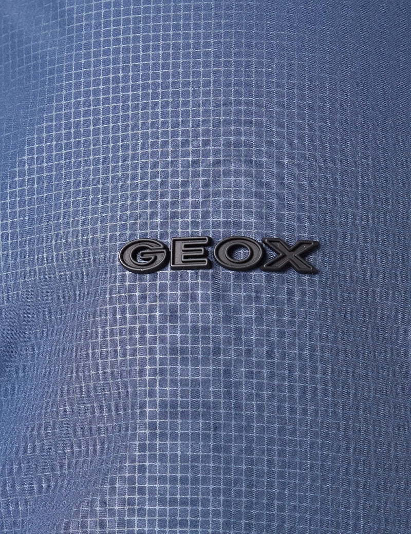 Geox Herren M Vincit Jacket 52 Moonlit Ocean/Check, 52 Moonlit Ocean/Check