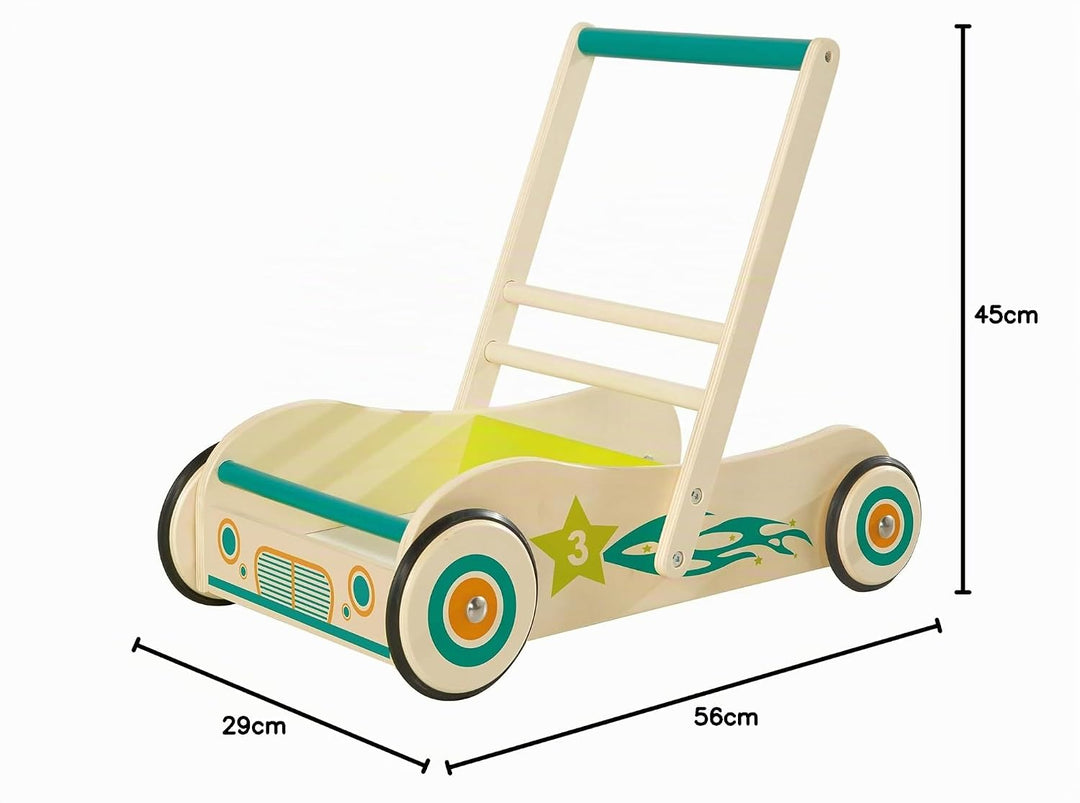 roba Lauflernwagen für Babys - Lauflernhilfe mit Bremse - als Puppenwagen nutzbar - für Mädchen &amp; Ju