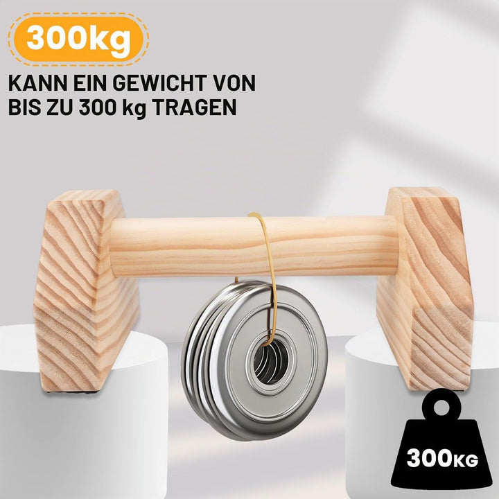 JOYBOY Liegestützgriffe Holz,Push-Up Bars,Premium Liegestützgriffe für Fitness,Holz Parallettes Cali
